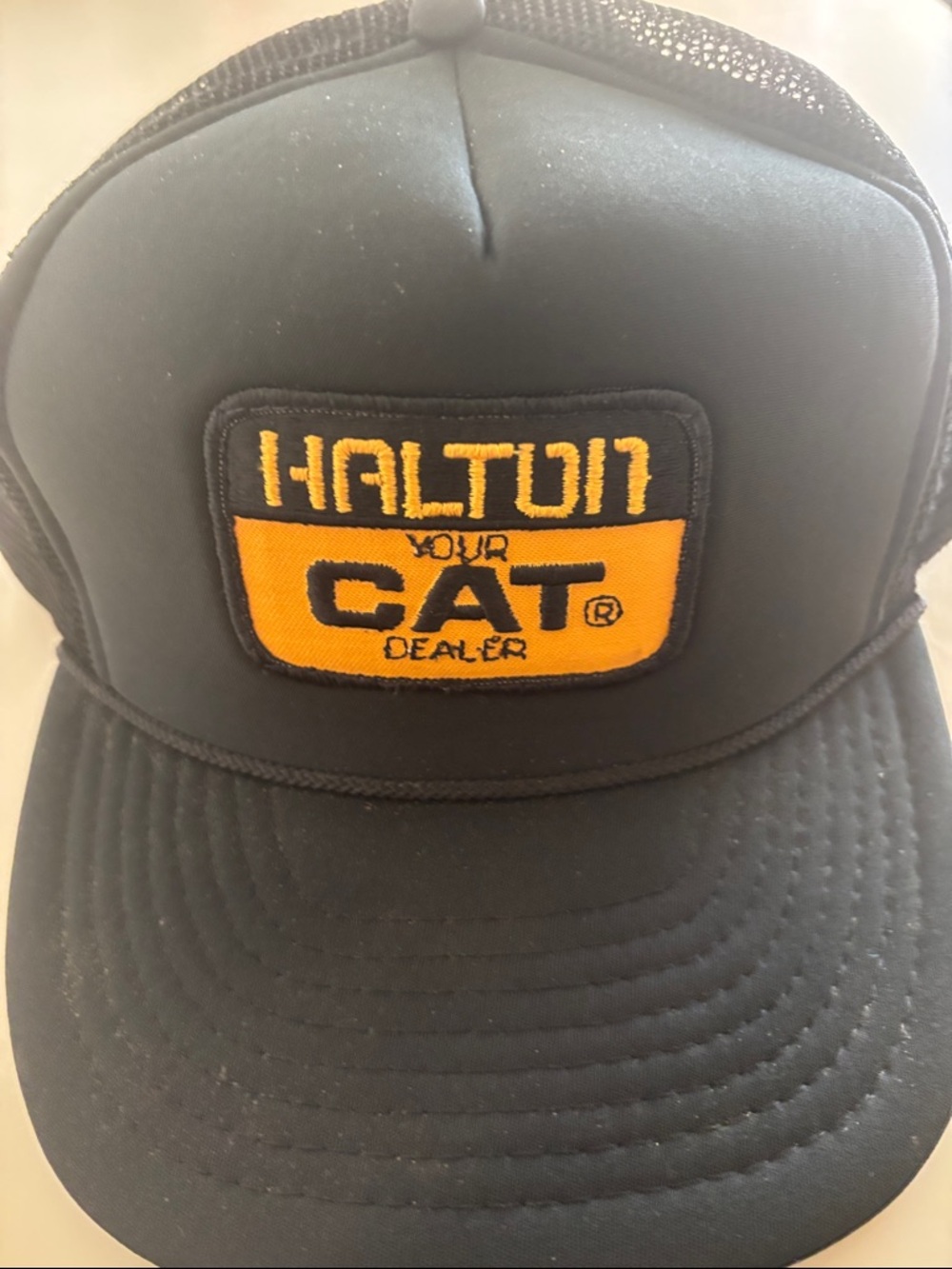 HALT011 Your Cat Dealer Black and Orange Trucker Hat